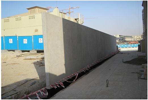 Boundary wall for the service tunnel shaft @ Frond D & M Tip (Palm Jumeirah)